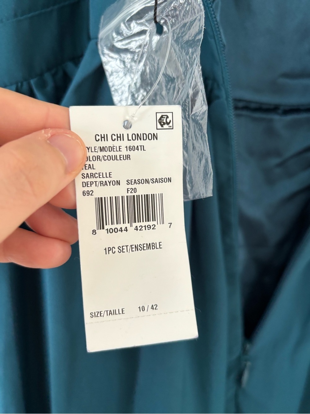 NWT Chi Chi London Teal Convertible Maxi Dress US 10 Wedding Guest Bridesmaid - Picture 9 of 14